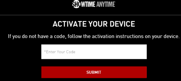 Activate Showtime Anytime