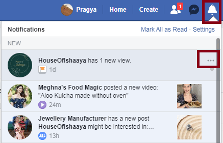 Clear Facebook Notification
