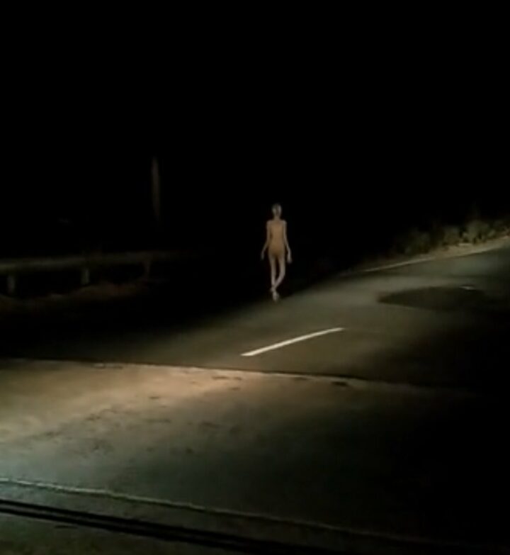Supernatural Creature Walking On Bridge