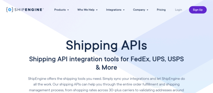 Shipping API For eCommerce