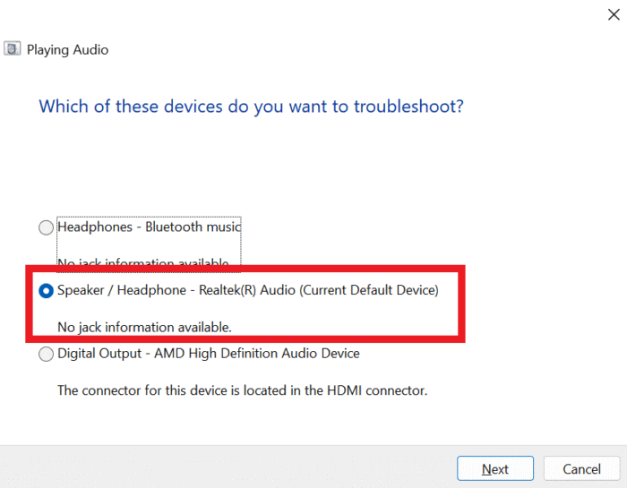 No Sound Windows 11